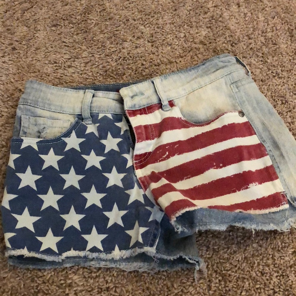 American Flag Jean Shorts Kids
